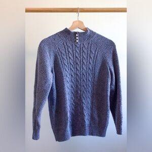 Women's Cable Knit Sweater - Purple